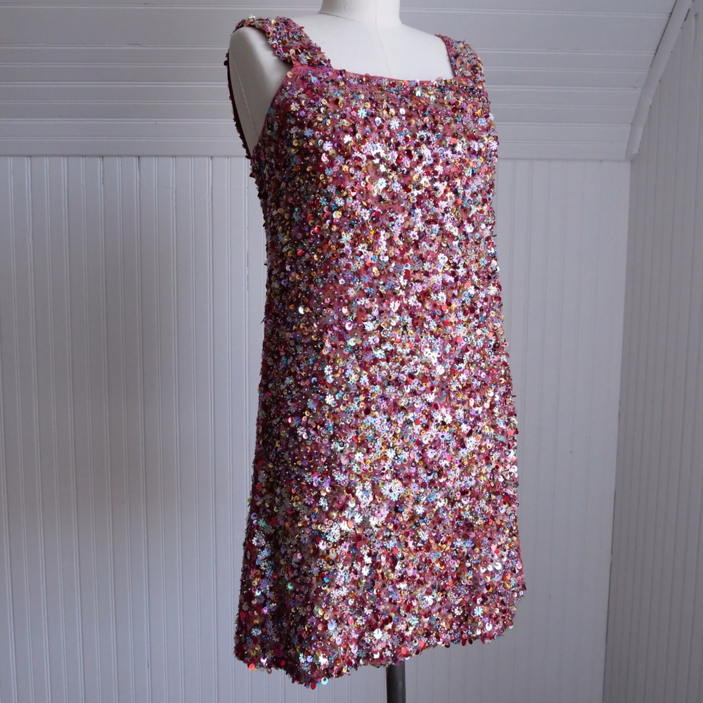 Modern ALEXIS candy sequined silk mini party‎ dress